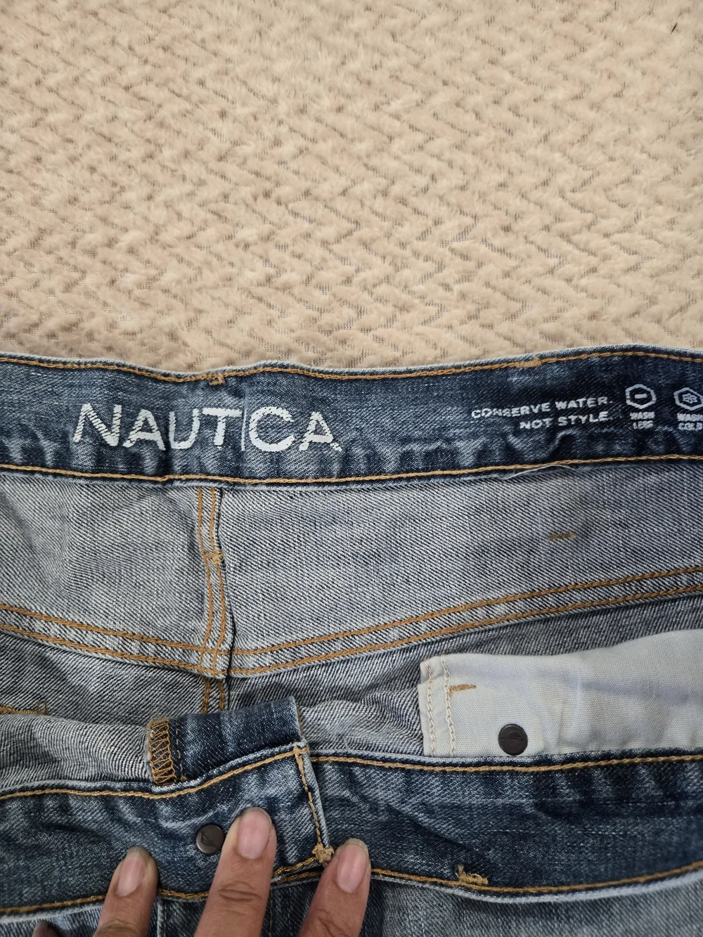 Nautica Jeans Mens 40x30 Relaxed Fit Blue Denim Lot 2 Cotton Classic Identical